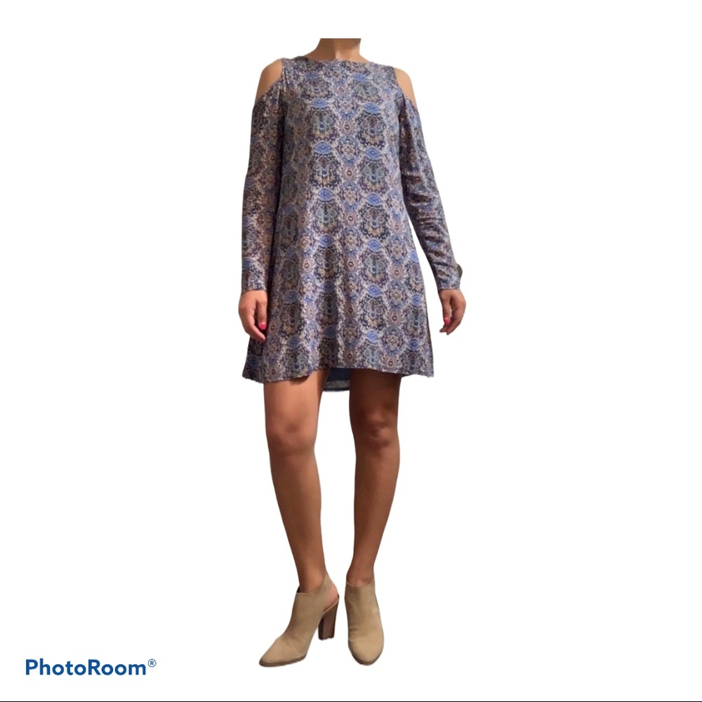 Blue paisley dress